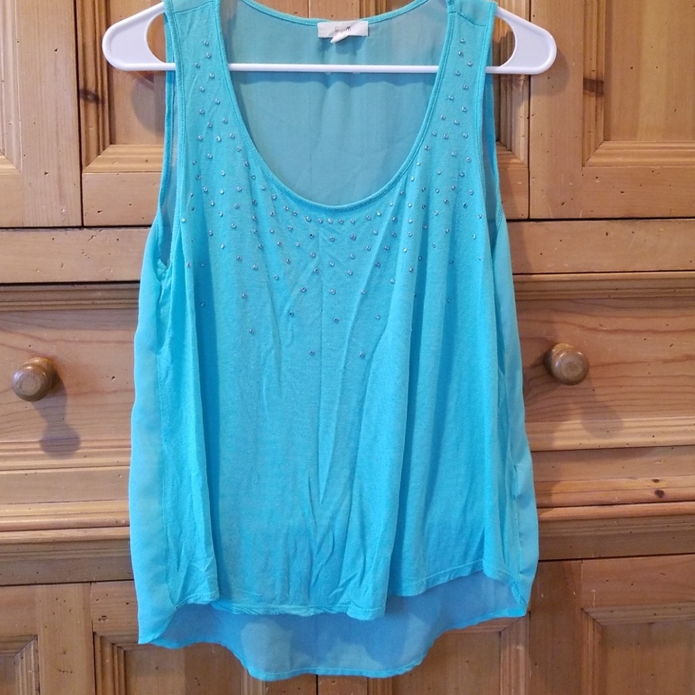 EM turquoise tank top